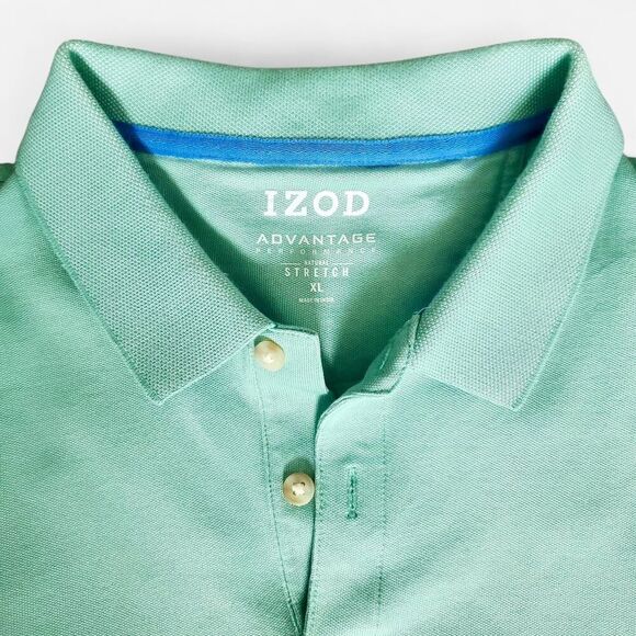 NWOT - IZOD Men's Turquoise Polo Shirt - Picture 3 of 6